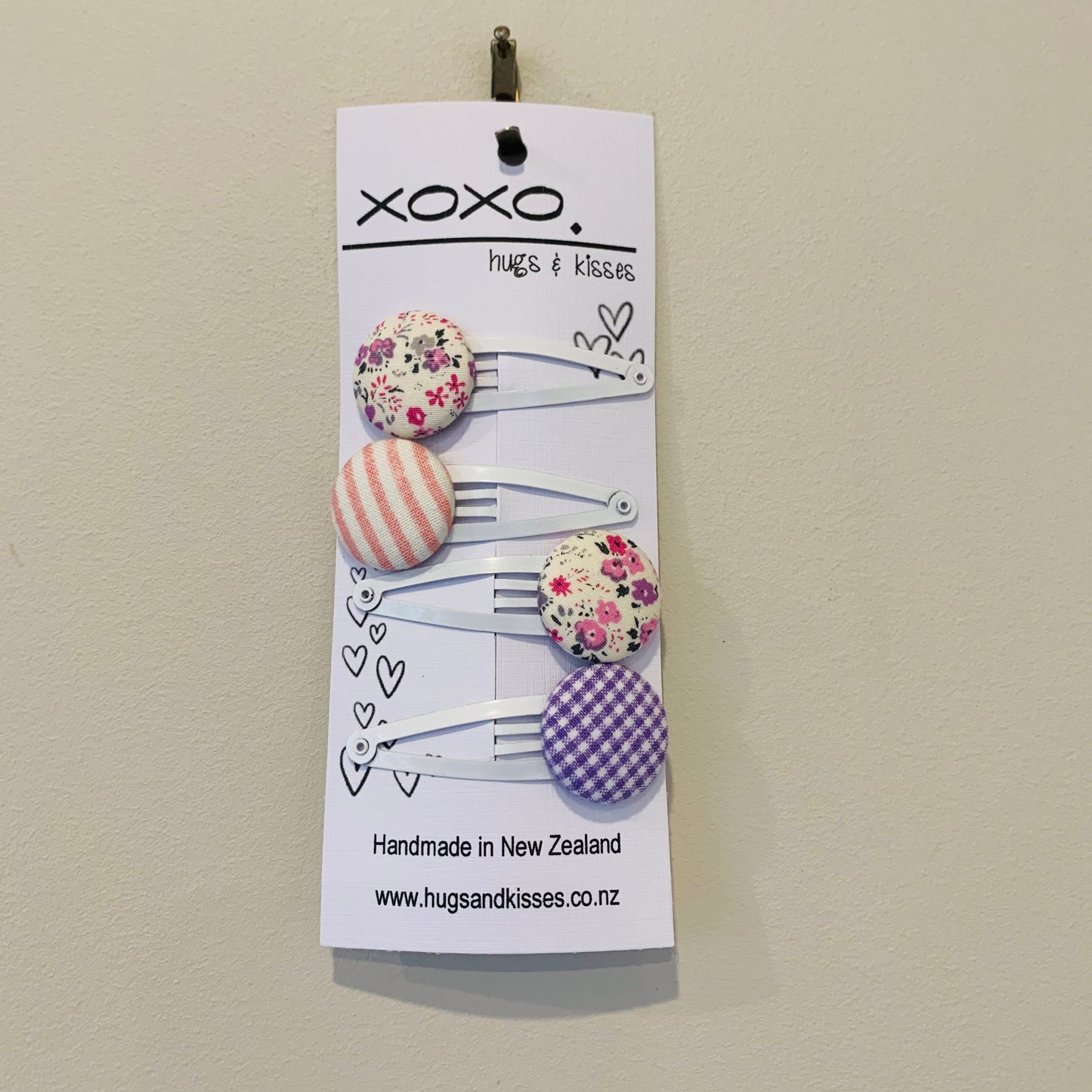 Button Hair Clips