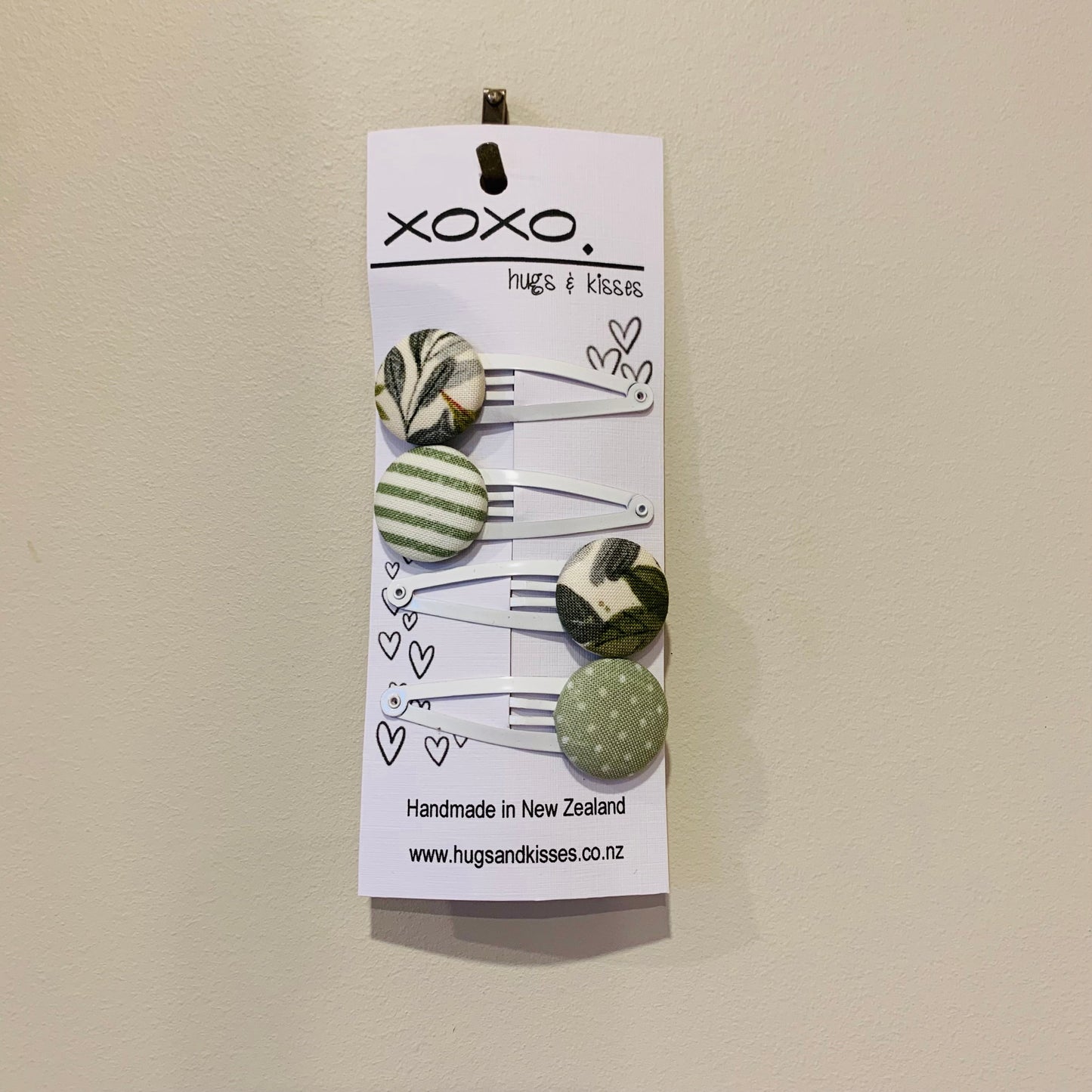 Button Hair Clips
