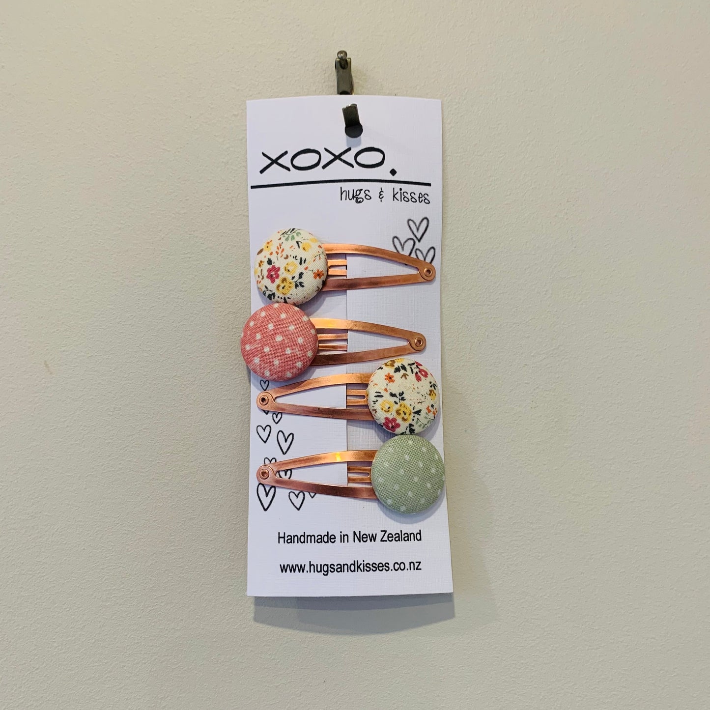 Button Hair Clips