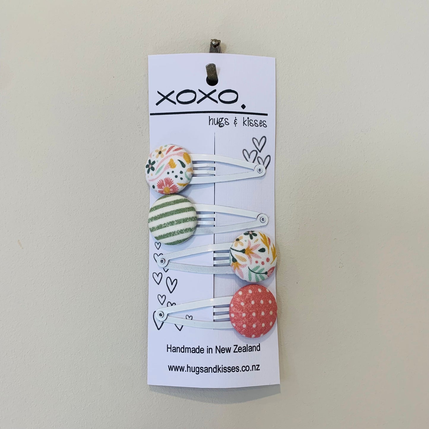 Button Hair Clips