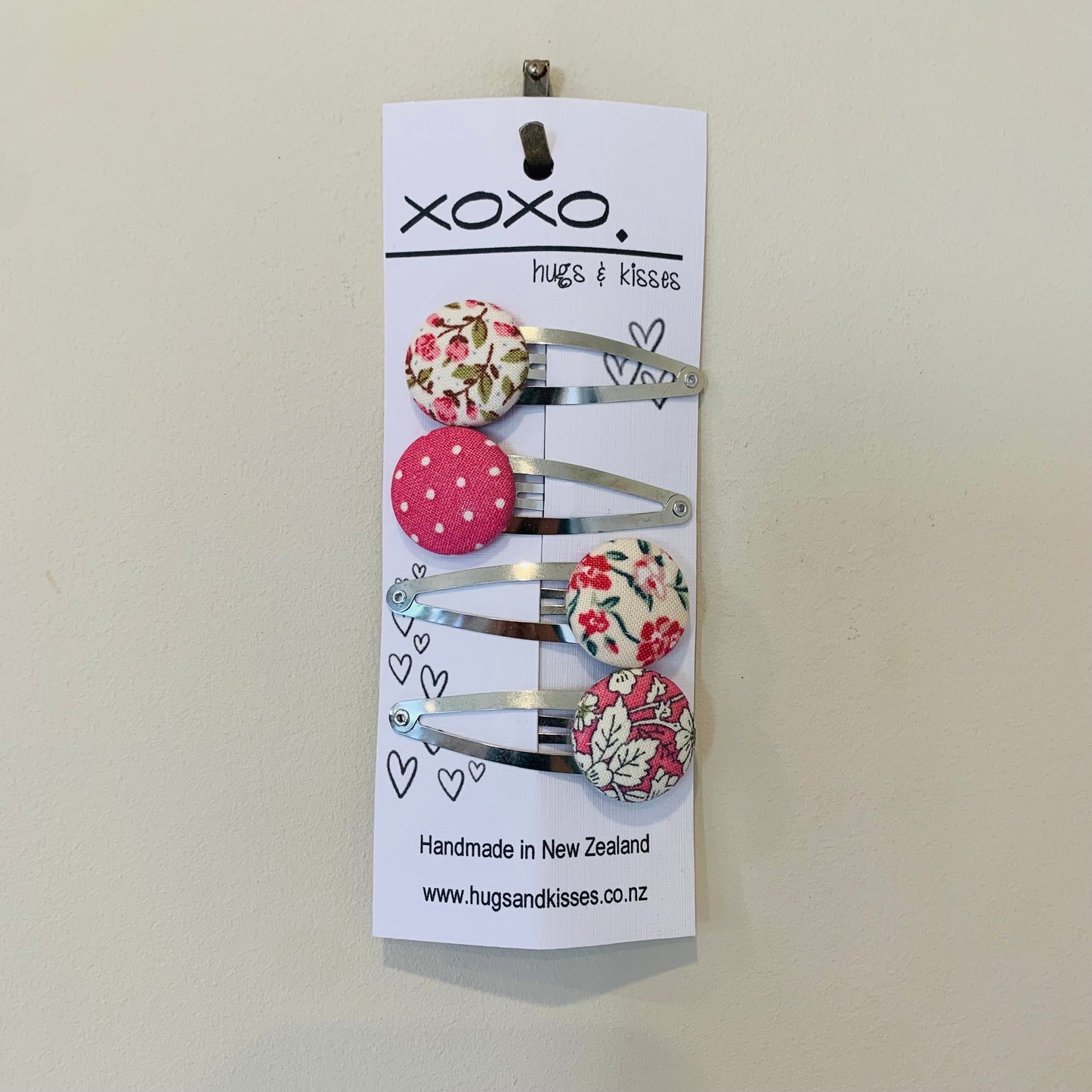 Button Hair Clips
