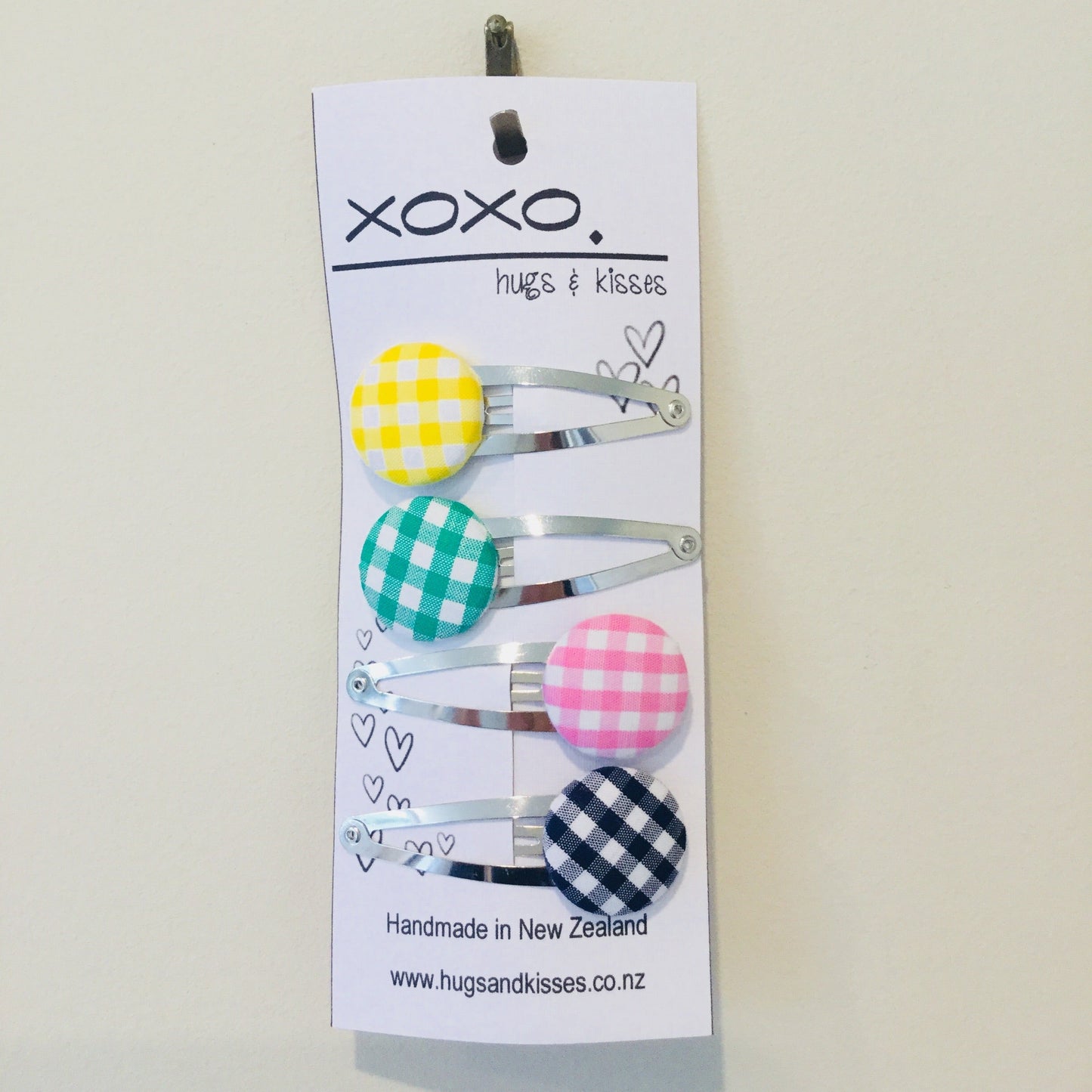 Button Hair Clips