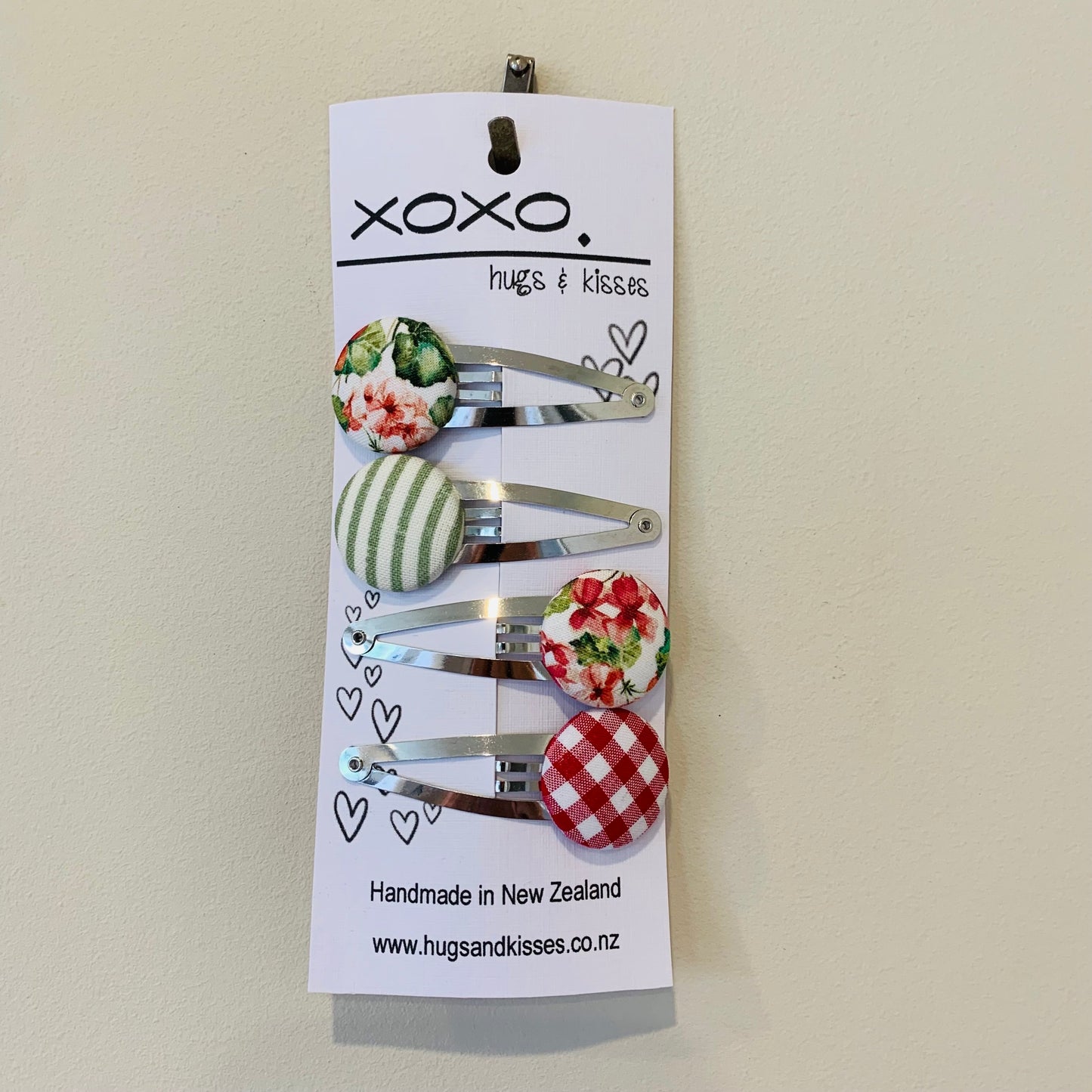 Button Hair Clips