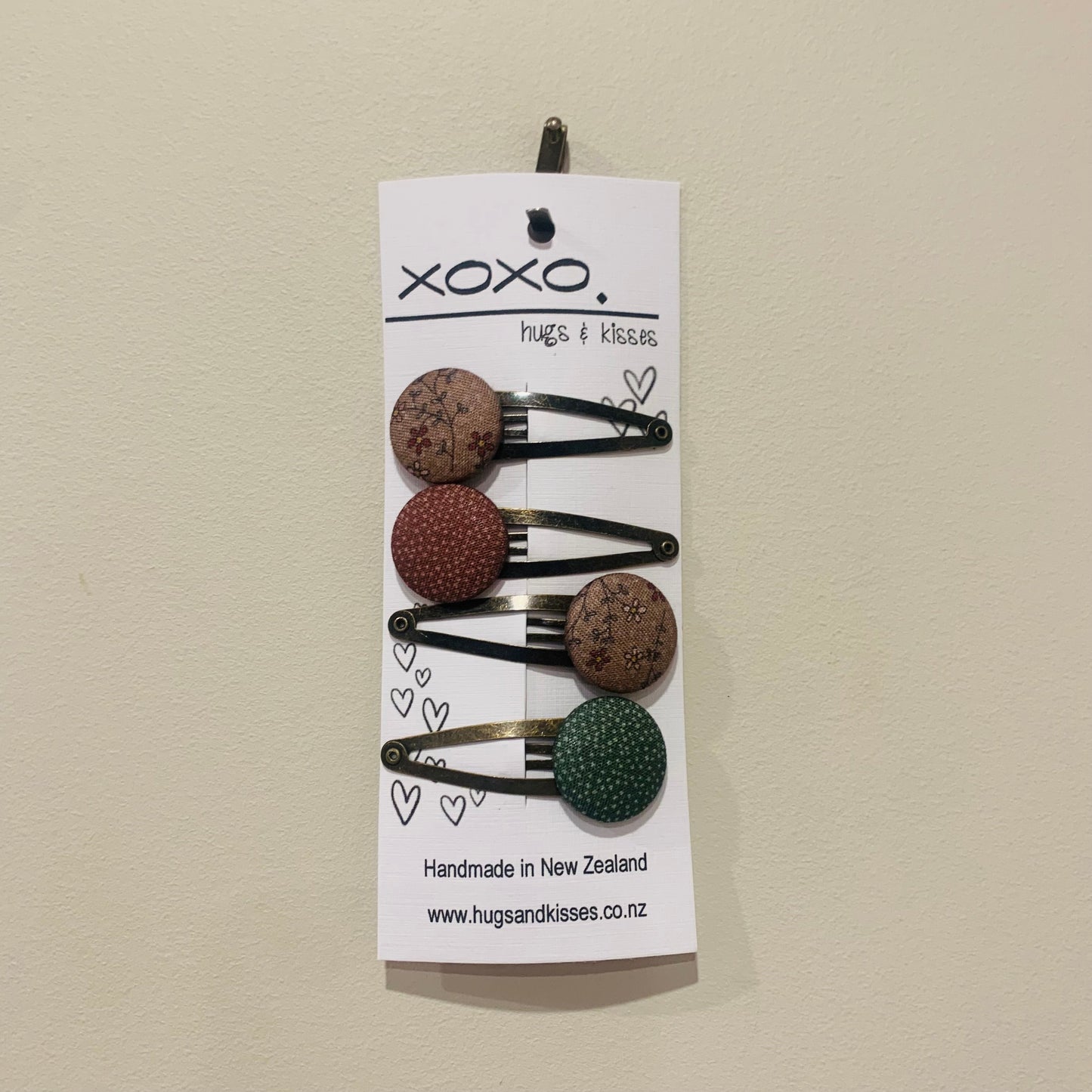 Button Hair Clips