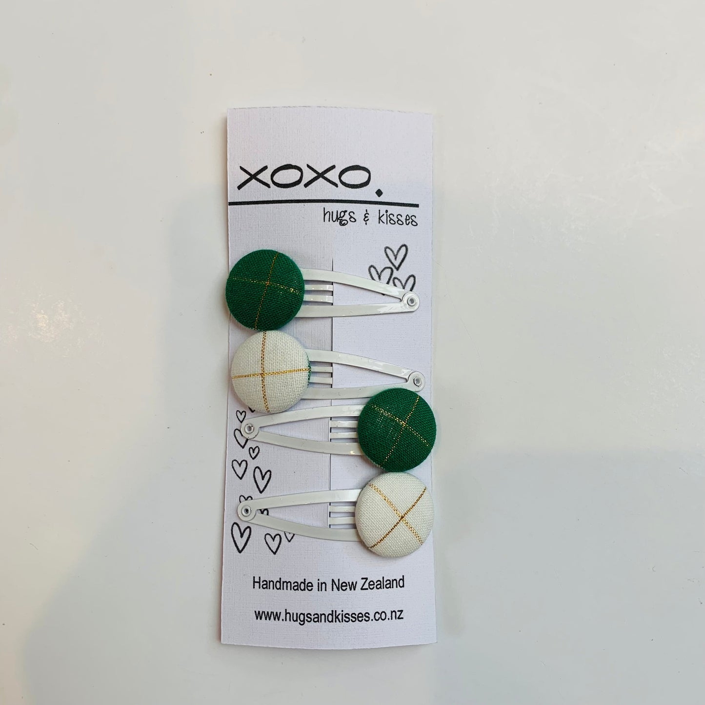 Button Hair Clips