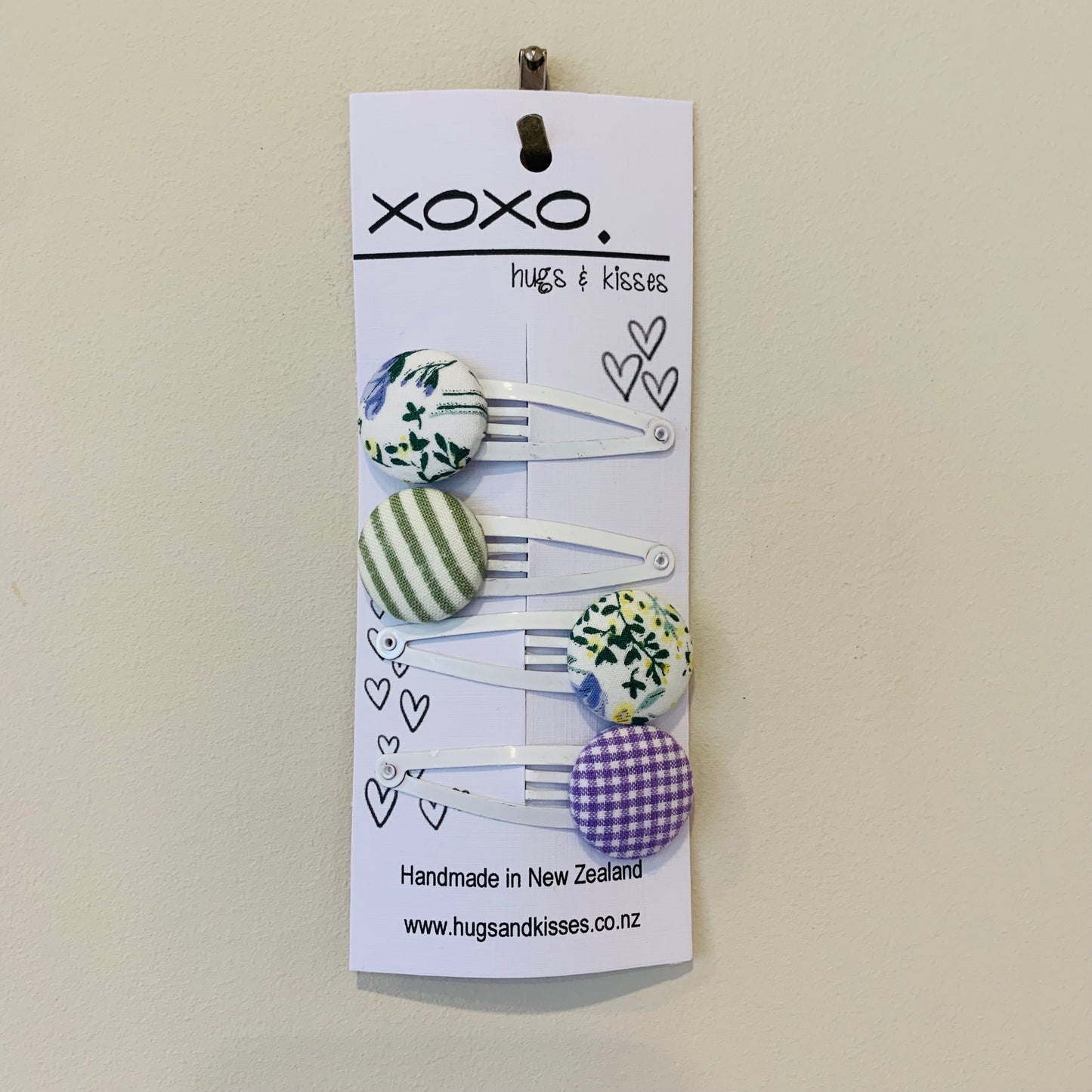Button Hair Clips