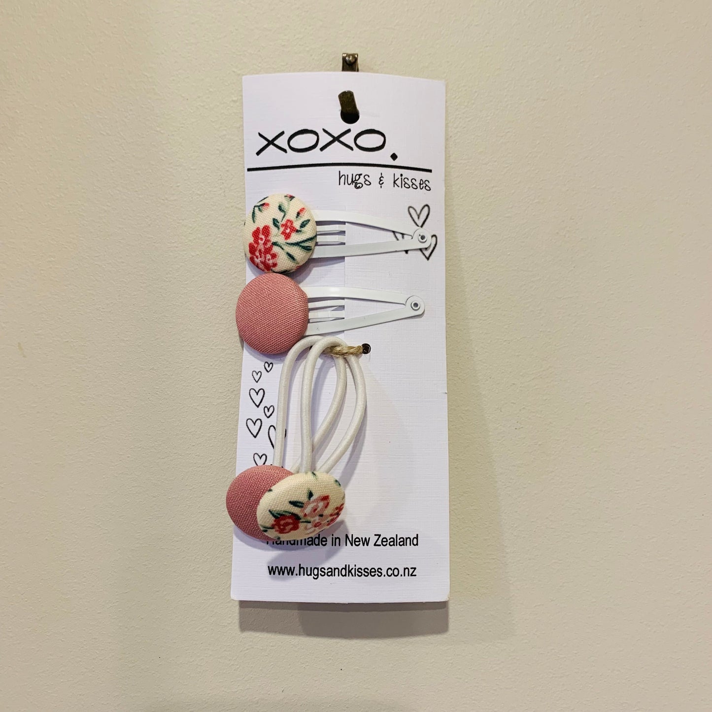 Button Hair Ties + Clips