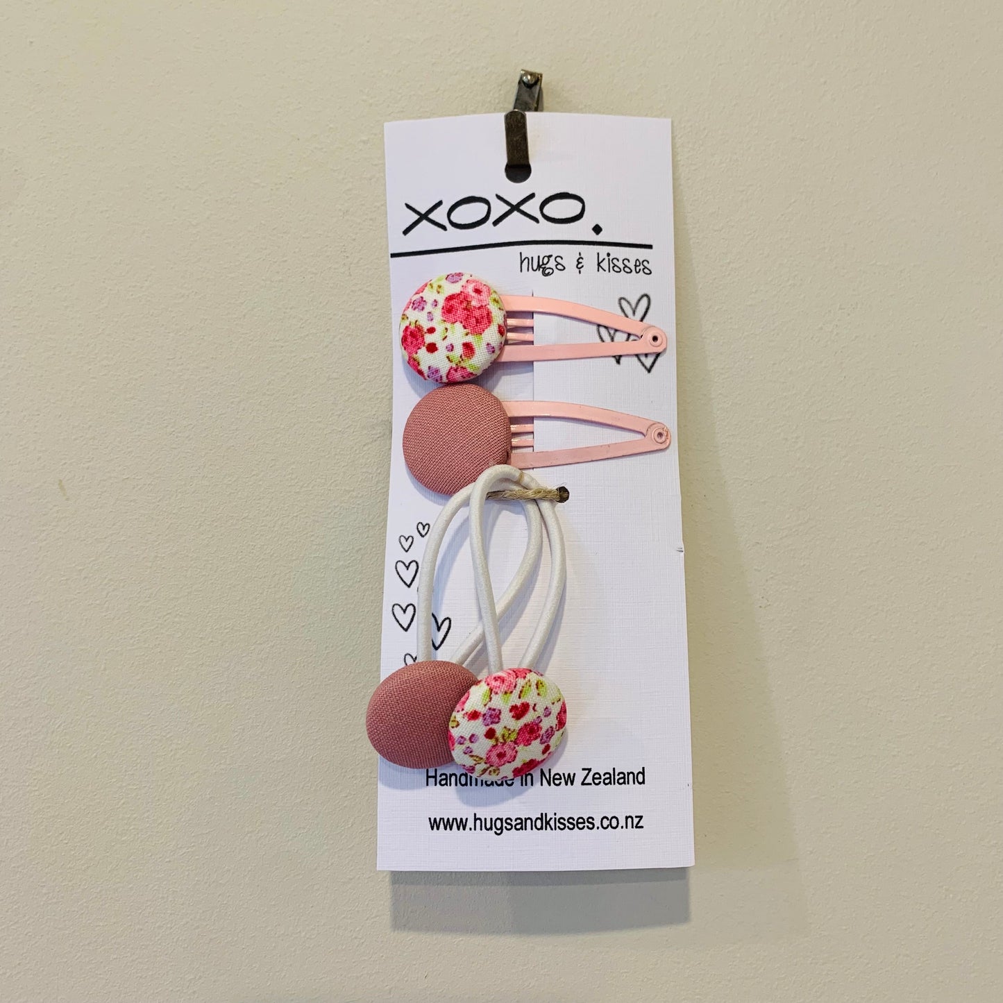 Button Hair Ties + Clips