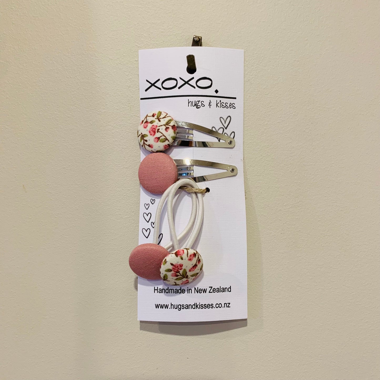 Button Hair Ties + Clips