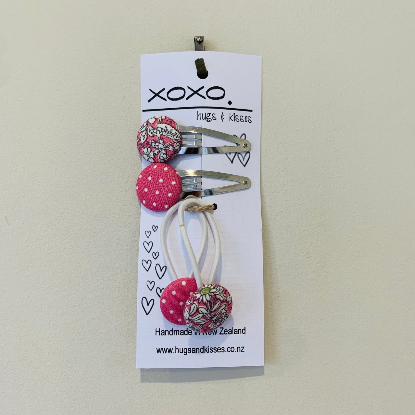 Button Hair Ties + Clips