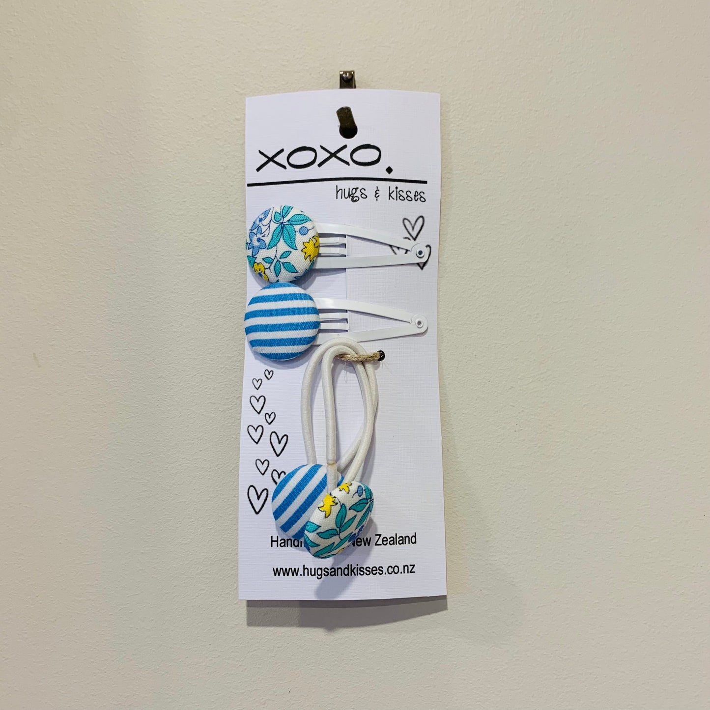 Button Hair Ties + Clips