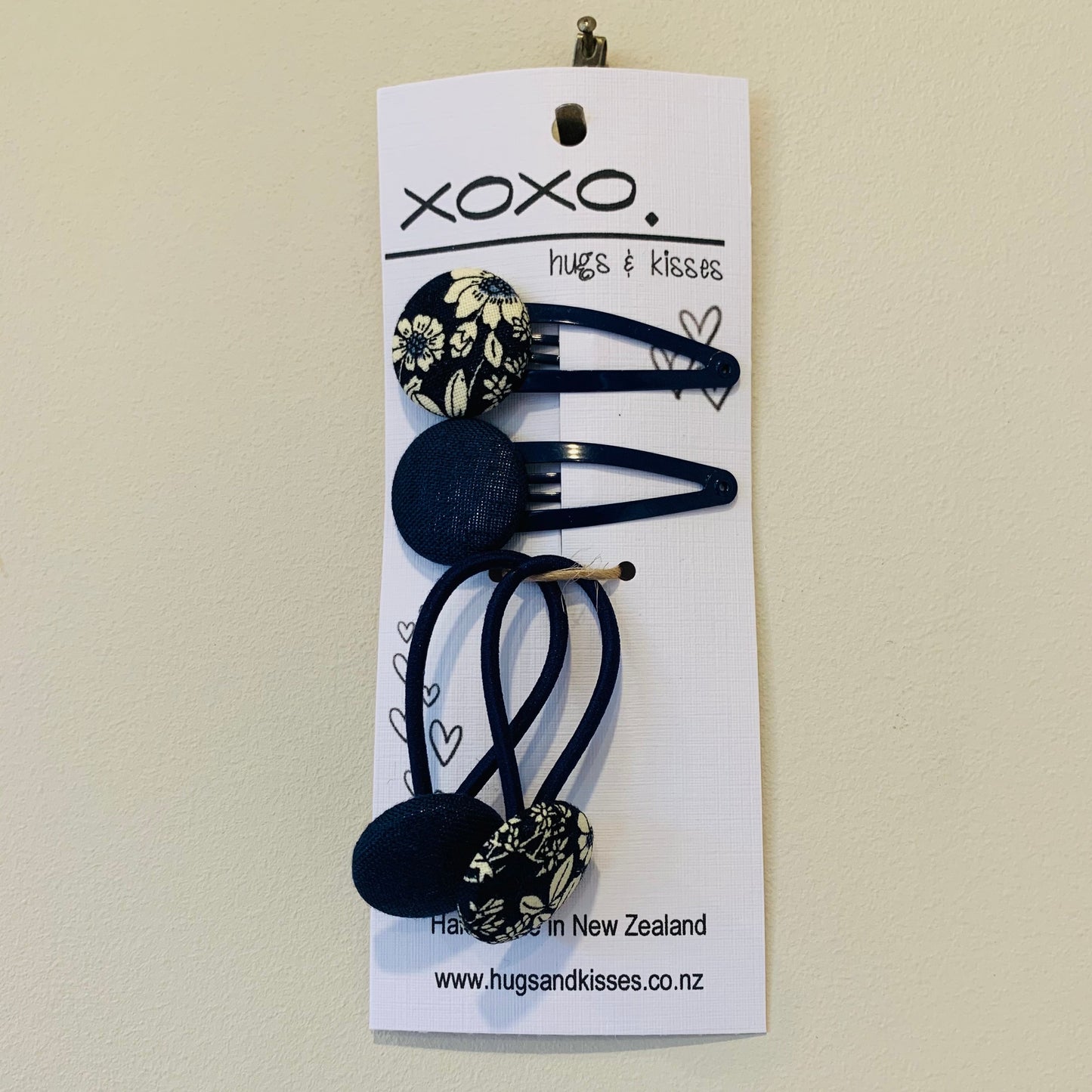 Button Hair Ties + Clips