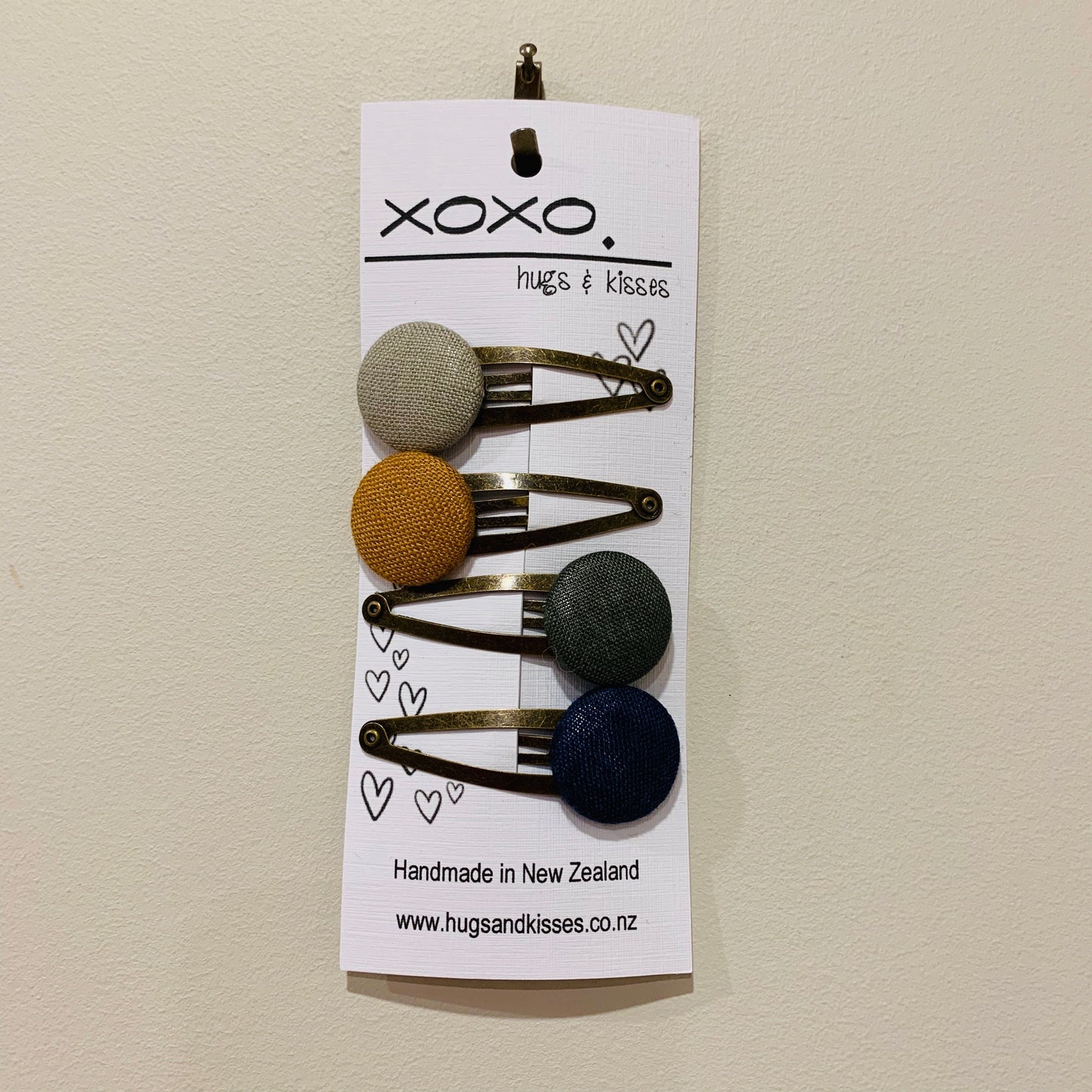 Button Hair Clips