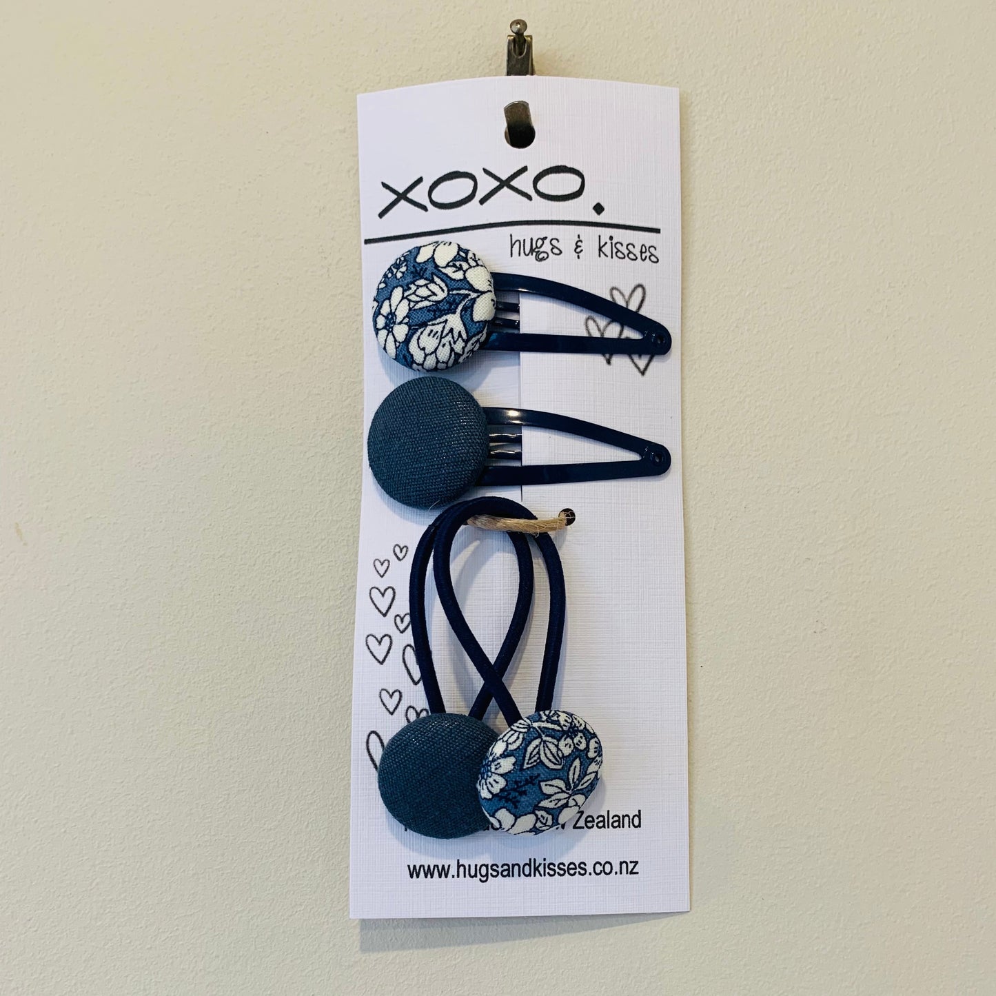 Button Hair Ties + Clips