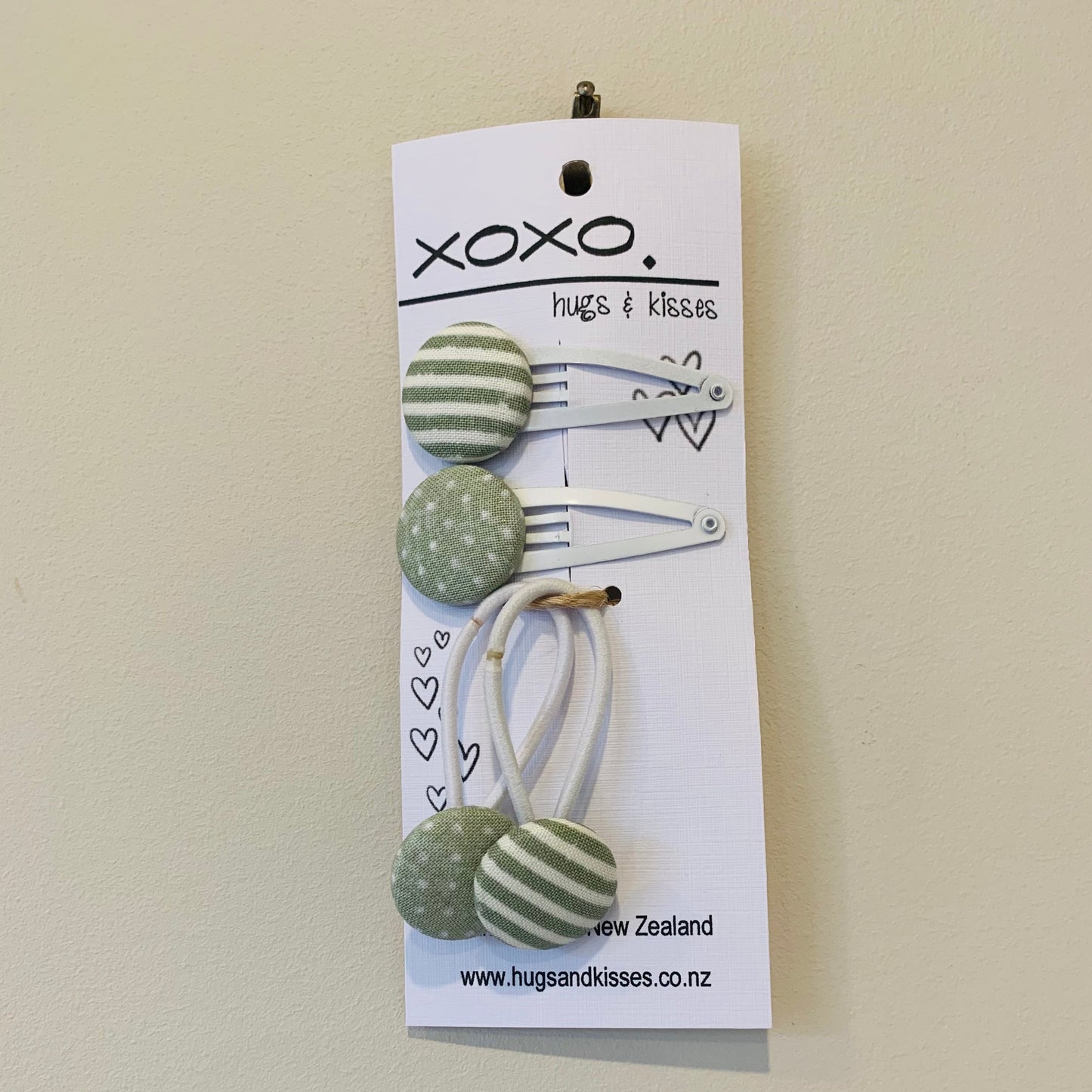 Button Hair Ties + Clips