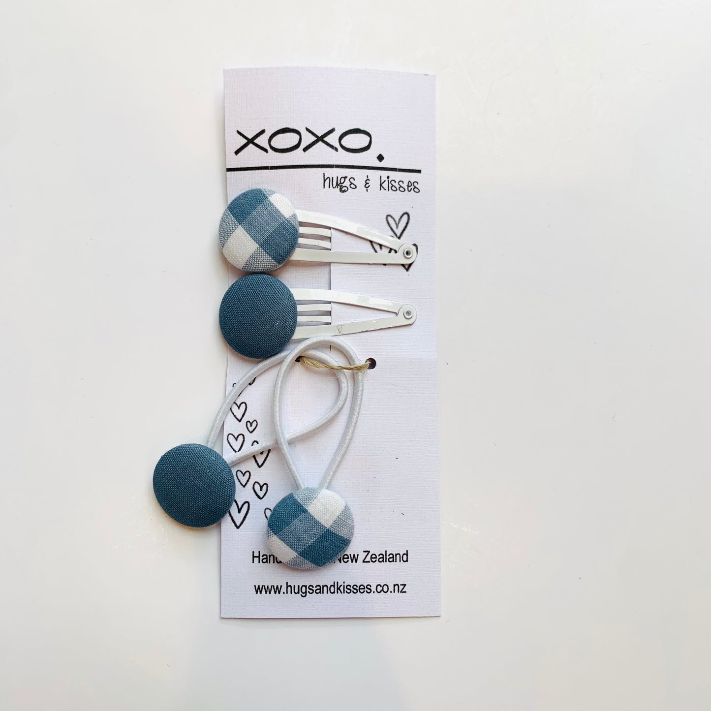 Button Hair Ties + Clips