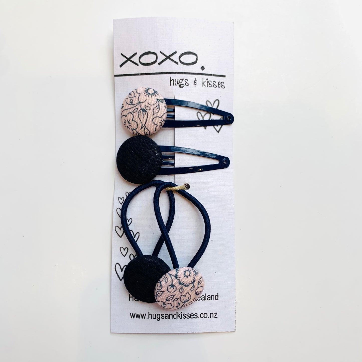 Button Hair Ties + Clips