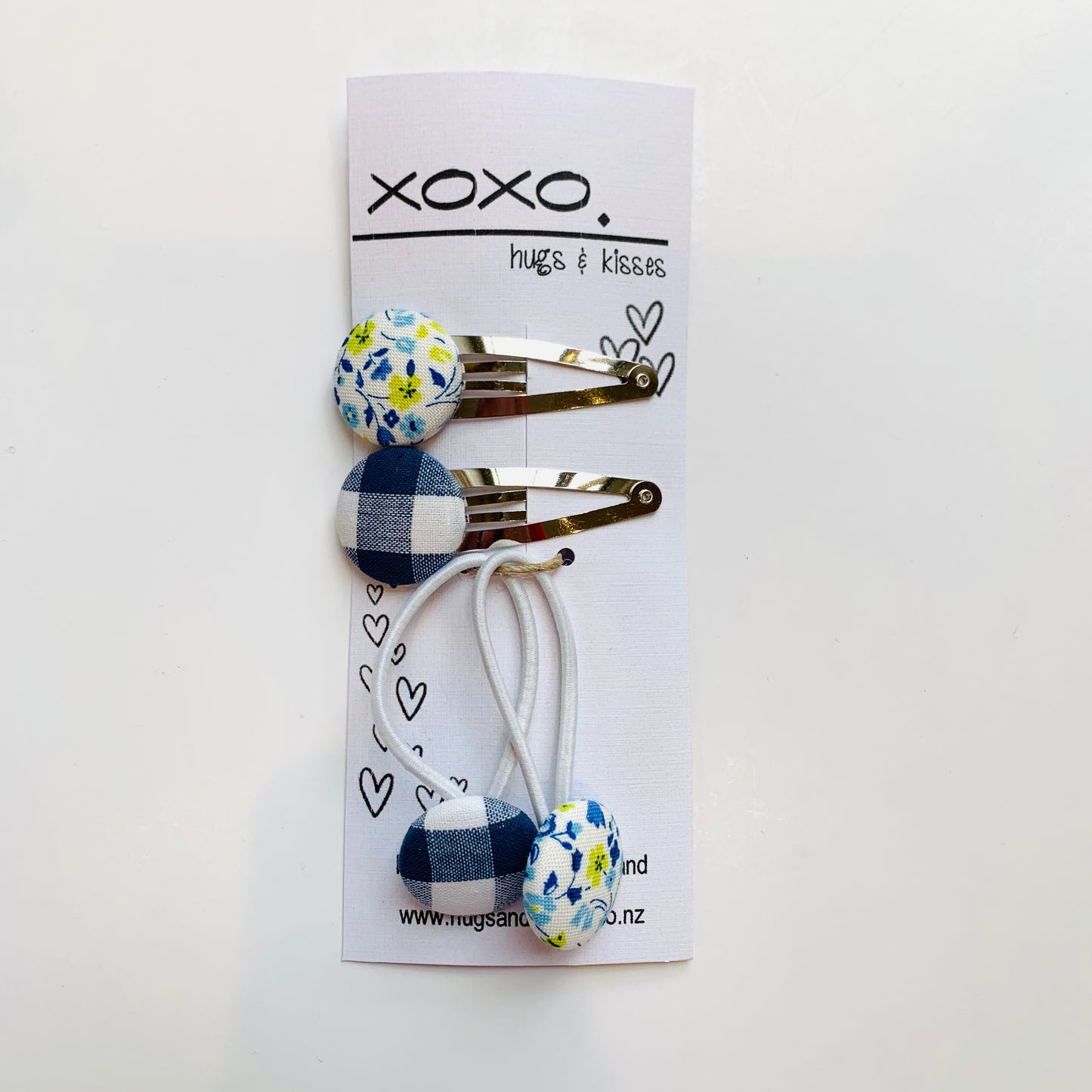 Button Hair Ties + Clips