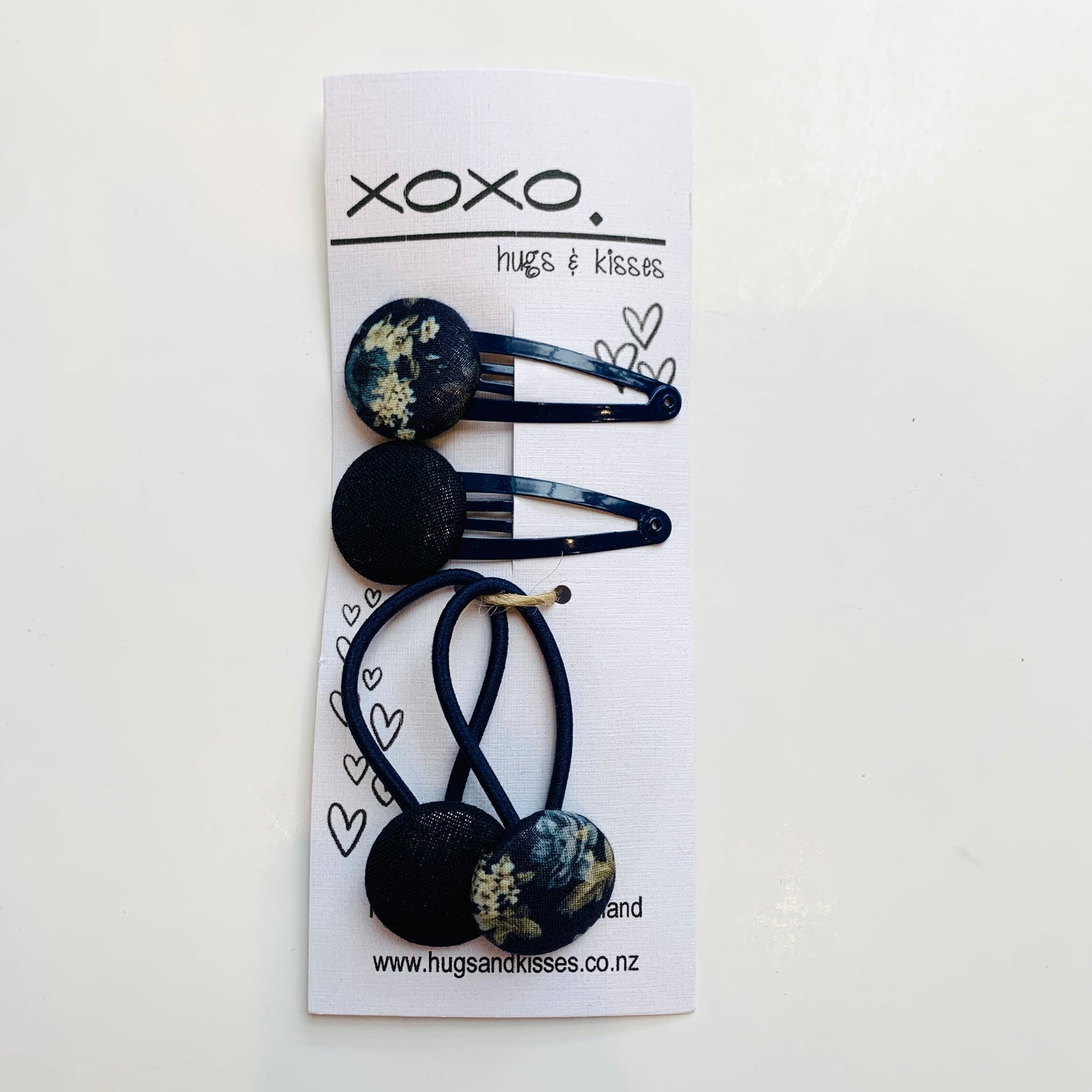 Button Hair Ties + Clips