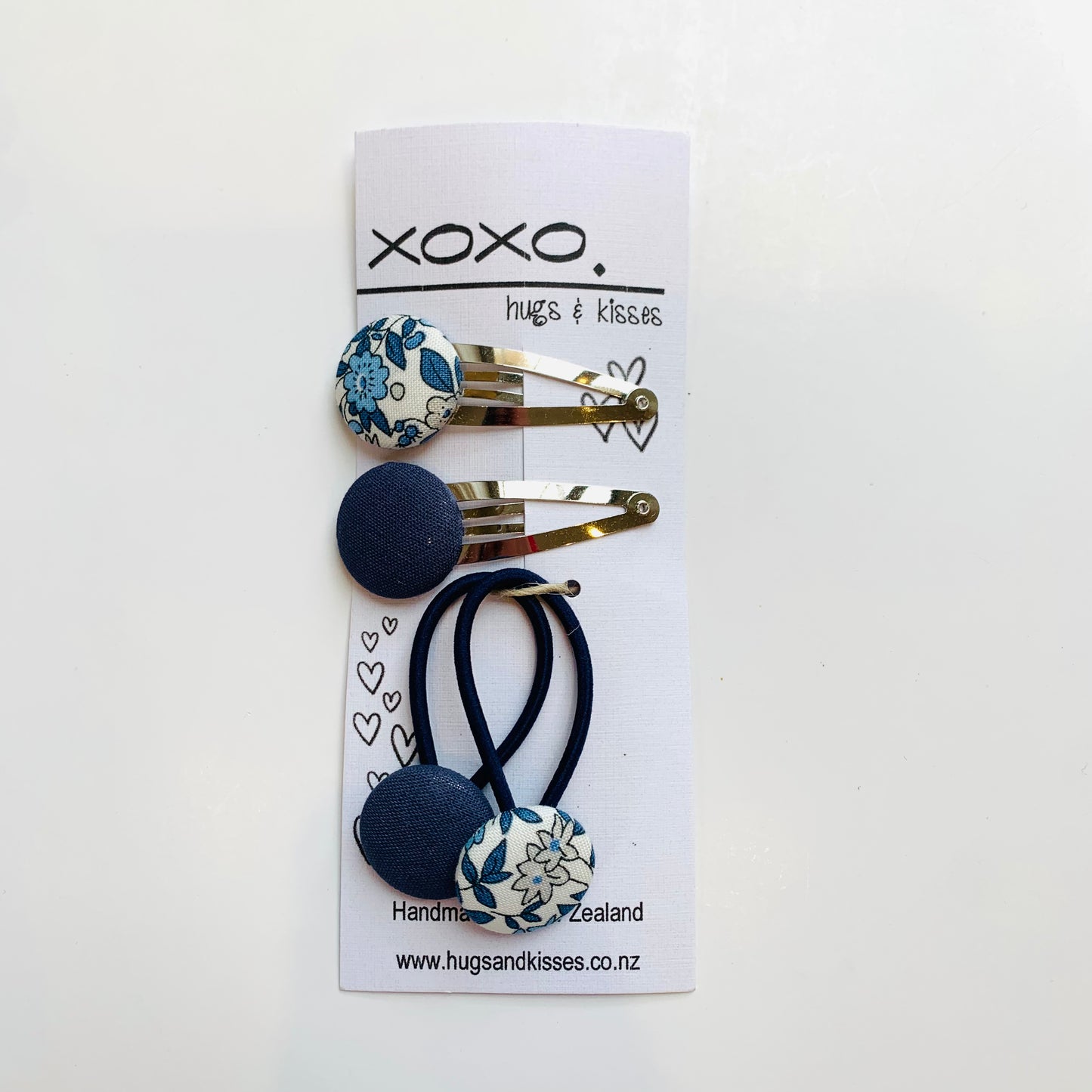Button Hair Ties + Clips